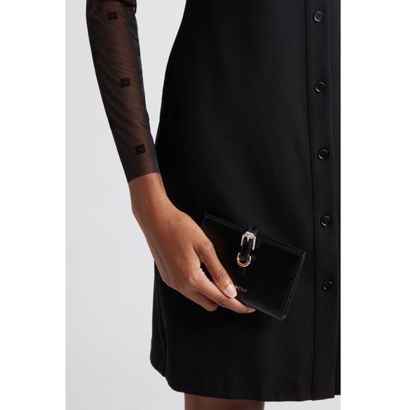 Givenchy Voyou Leather Bifold Wallet Logo Black NEW - Picture 3 of 17